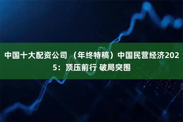 中国十大配资公司 （年终特稿）中国民营经济2025：顶压前行 破局突围